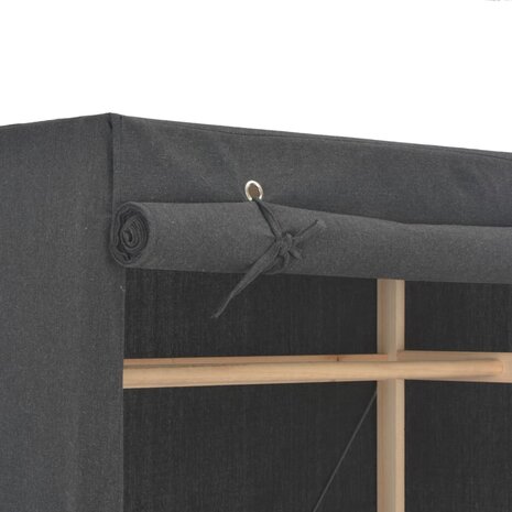 Kledingkast 79x40x170 cm stof grijs 4