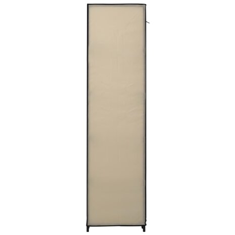 Kledingkasten opvouwbaar 2 st 110x45x175 cm stof crème 6