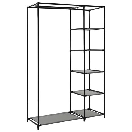 Kledingkasten opvouwbaar 2 st 110x45x175 cm stof grijs 7