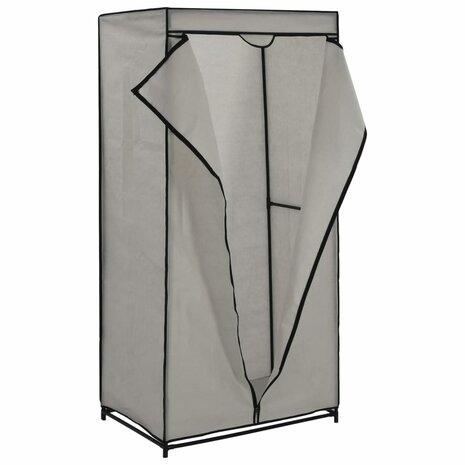 Kledingkasten 2 st 75x50x160 cm grijs 4