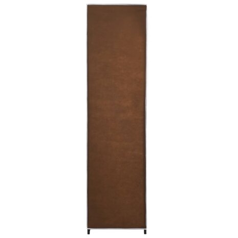 Kledingkast met 4 vakken 175x45x170 cm bruin 6