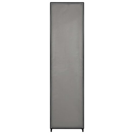 Kledingkast met 4 vakken 175x45x170 cm grijs 6