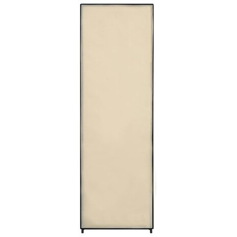 Kledingkast 87x49x159 cm stof crème 6
