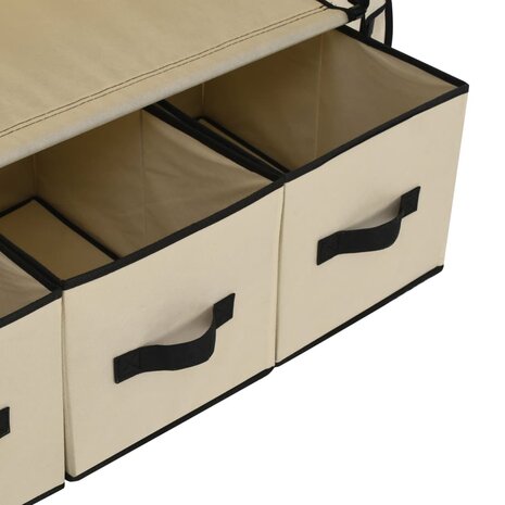Kledingkast 87x49x159 cm stof crème 7