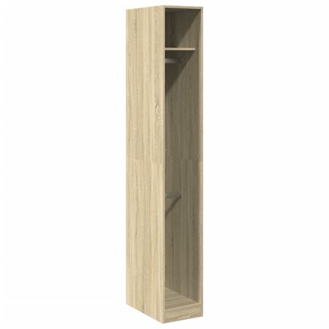 Kledingkast 30x50x200 cm bewerkt hout sonoma eikenkleurig 2