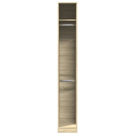 Kledingkast 30x50x200 cm bewerkt hout sonoma eikenkleurig 4
