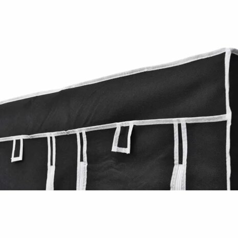 Kledingkast opvouwbaar 110x45x175 cm zwart  5