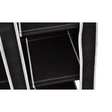 Kledingkast opvouwbaar 110x45x175 cm zwart  6