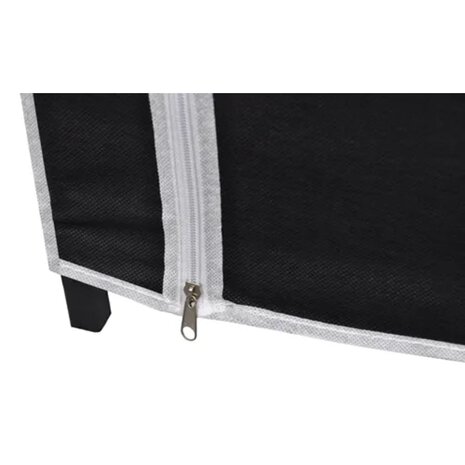 Kledingkast opvouwbaar 110x45x175 cm zwart  7
