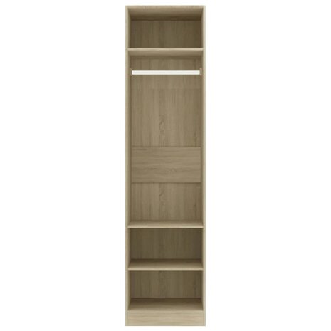Kledingkast 50x50x200 cm bewerkt hout sonoma eikenkleurig 5