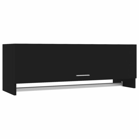 Kledingkast 100x32,5x35 cm bewerkt hout zwart 2