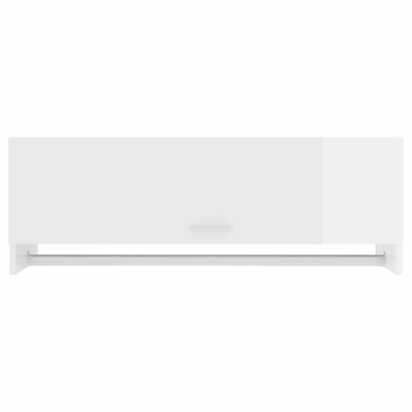 Kledingkast 100x32,5x35 cm bewerkt hout hoogglans wit 3