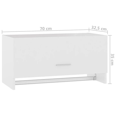 Kledingkast 70x32,5x35 cm bewerkt hout wit 9
