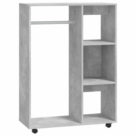 Kledingkast 80x40x110 cm bewerkt hout betongrijs 2