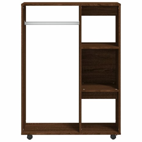 Kledingkast 80x40x110 cm bewerkt hout bruin eikenkleur 5
