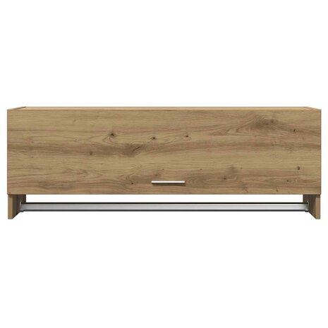 Kledingkast 100x32,5x35 cm bewerkt hout artisanaal eikenkleurig 4