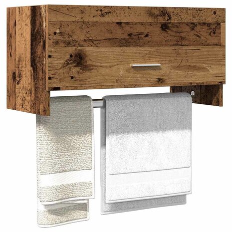Kledingkast 70x32,5x35 cm bewerkt hout oud houtkleurig 1