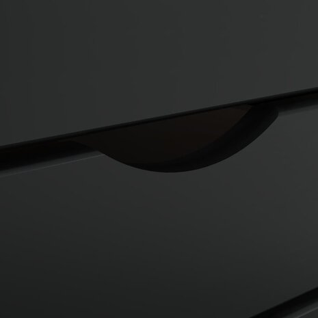 Ladekast MOSS verrijdbaar massief grenenhout zwart 7