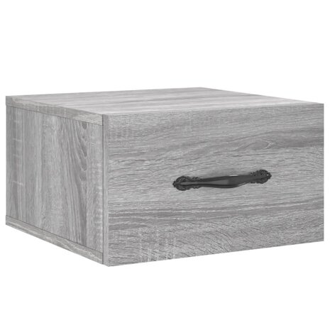 Nachtkastje wandgemonteerd 35x35x20 cm grijs sonoma eikenkleur 2