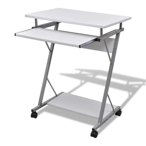 Studenten computerbureau 60 x 40 x 74 cm (wit) 1