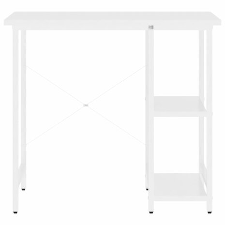 Computerbureau 80x40x72 cm MDF en metaal wit 3