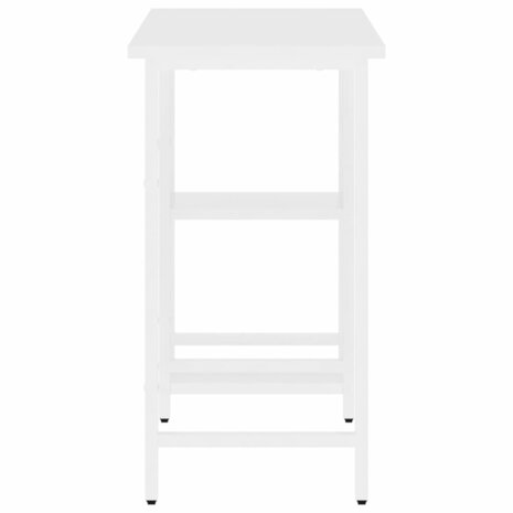Computerbureau 80x40x72 cm MDF en metaal wit 4