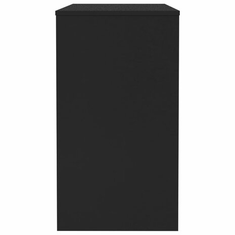 Bureau 90x40x72 cm bewerkt hout zwart 5