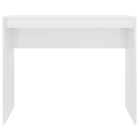 Bureau 90x40x72 cm bewerkt hout hoogglans wit 4