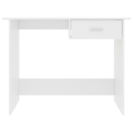 Bureau 100x50x76 cm bewerkt hout wit 4