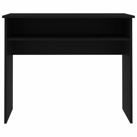 Bureau 90x50x74 cm bewerkt hout zwart 4