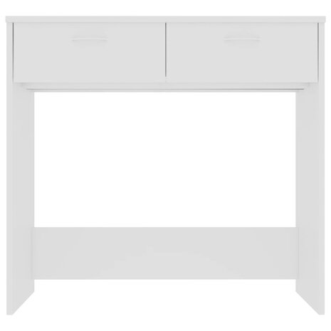 Bureau 80x40x75 cm bewerkt hout wit 3