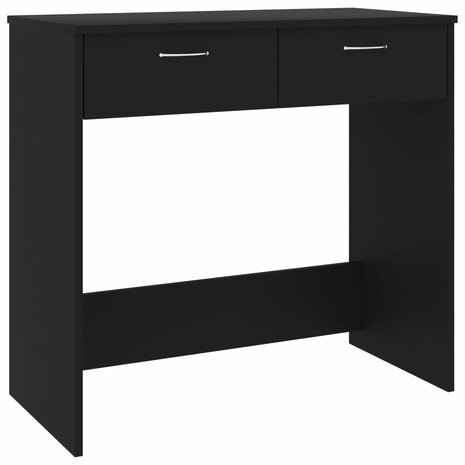 Bureau 80x40x75 cm bewerkt hout zwart 2