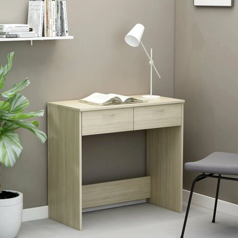 Bureau 80x40x75 cm bewerkt hout sonoma eikenkleurig 1