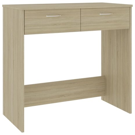 Bureau 80x40x75 cm bewerkt hout sonoma eikenkleurig 2