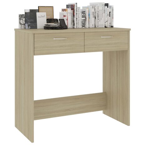 Bureau 80x40x75 cm bewerkt hout sonoma eikenkleurig 5