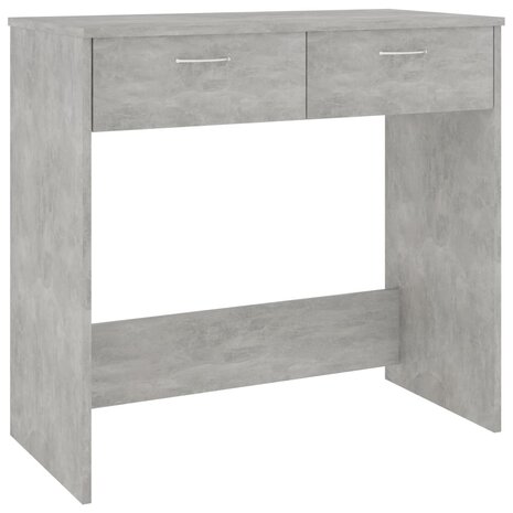 Bureau 80x40x75 cm bewerkt hout betongrijs 2