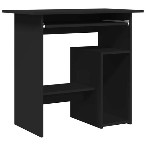 Bureau 80x45x74 cm bewerkt hout zwart 2