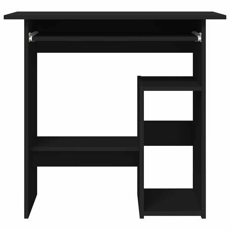 Bureau 80x45x74 cm bewerkt hout zwart 4