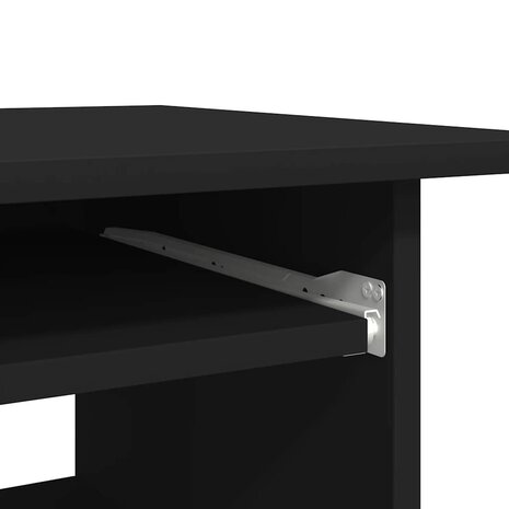 Bureau 80x45x74 cm bewerkt hout zwart 8