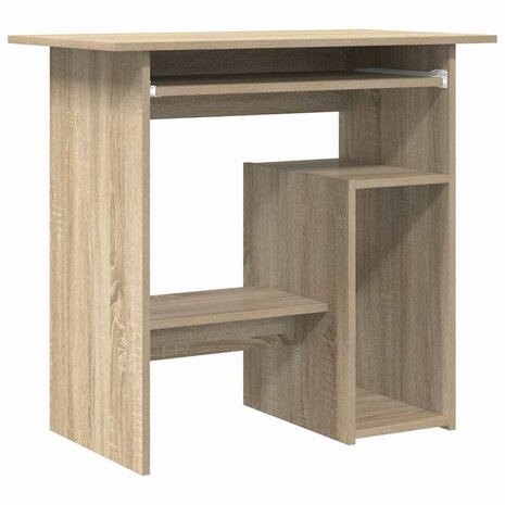 Bureau 80x45x74 cm bewerkt hout sonoma eikenkleurig 2
