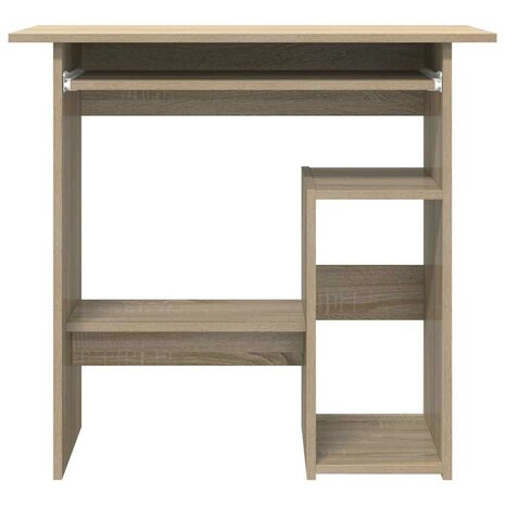 Bureau 80x45x74 cm bewerkt hout sonoma eikenkleurig 4
