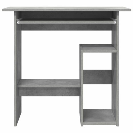 Bureau 80x45x74 cm bewerkt hout betongrijs 4