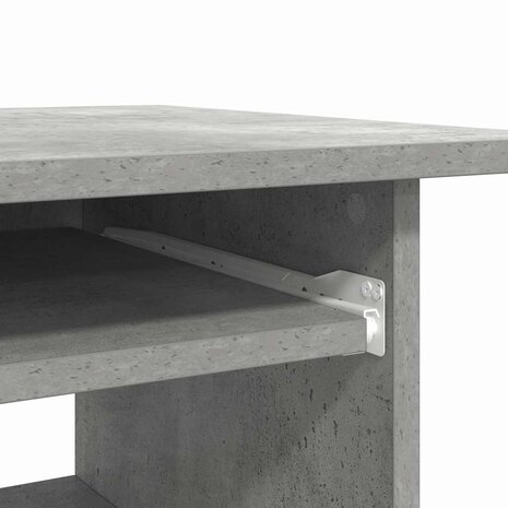 Bureau 80x45x74 cm bewerkt hout betongrijs 8