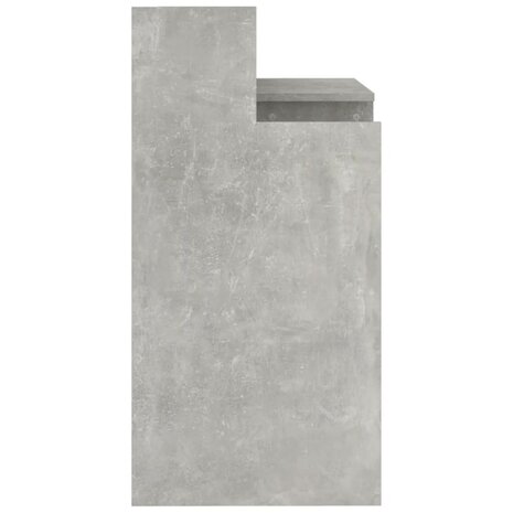 Bureau met LED-verlichting 97x45x90 cm bewerkt hout betongrijs 9