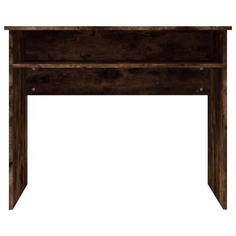 Bureau 90x50x74 cm bewerkt hout gerookt eikenkleurig 4