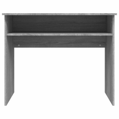 Bureau 90x50x74 cm bewerkt hout grijs sonoma eikenkleurig	 4