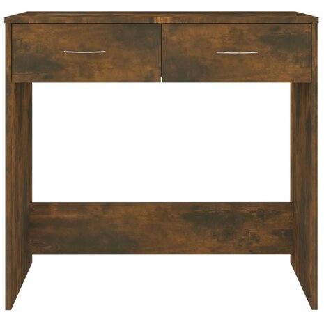 Bureau 80x40x75 cm bewerkt hout gerookt eikenkleurig 4