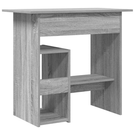 Bureau 80x45x74 cm bewerkt hout grijs sonoma eikenkleurig 7