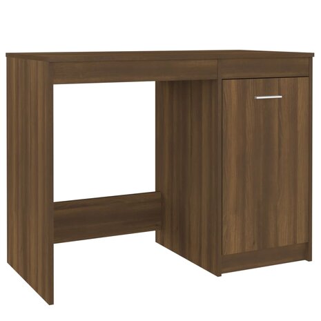 Bureau 100x50x76 cm bewerkt hout bruin eikenkleur 2