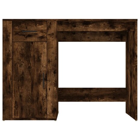 Bureau 100x49x75 cm bewerkt hout gerookt eikenkleurig 6
